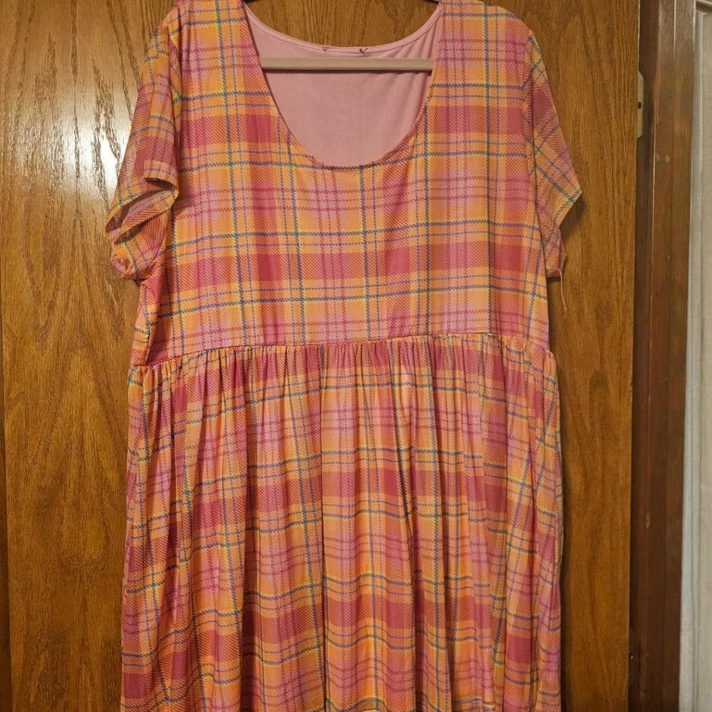 PLAID BABYDOLL DRESS